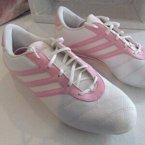 Adidas Tuscany Striped Racing Shoes White With Pink Stripes Women's Size 8 Clean